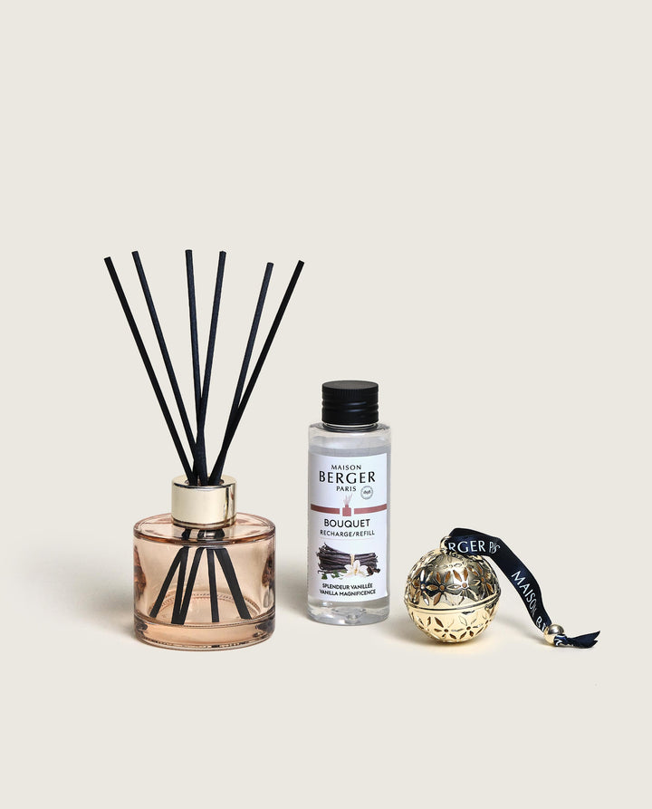 Geschenkbox Pomelis "Kleine Schätze" - Raumduftdiffuser + Pomander (inkl. Duftkeramik) - Zauber der Vanille