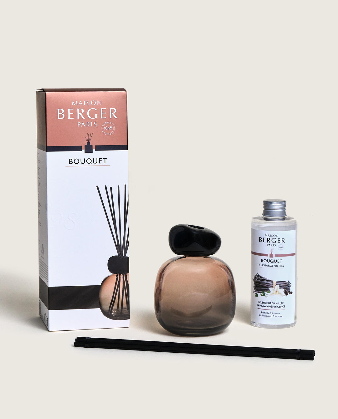 Raumduft Diffuser Mineral Nude/Schwarz - Zauber der Vanille Lampe Berger - Maison Berger offizieller Onlineshop DE - AT