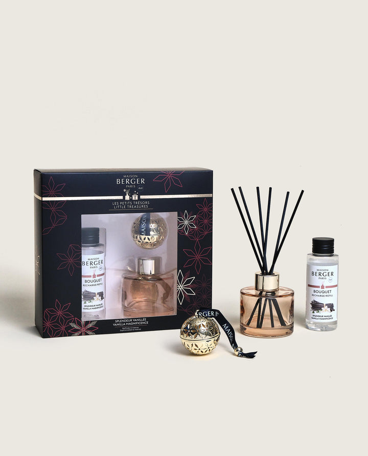 Geschenkbox Pomelis "Kleine Schätze" - Raumduftdiffuser + Pomander (inkl. Duftkeramik) - Zauber der Vanille