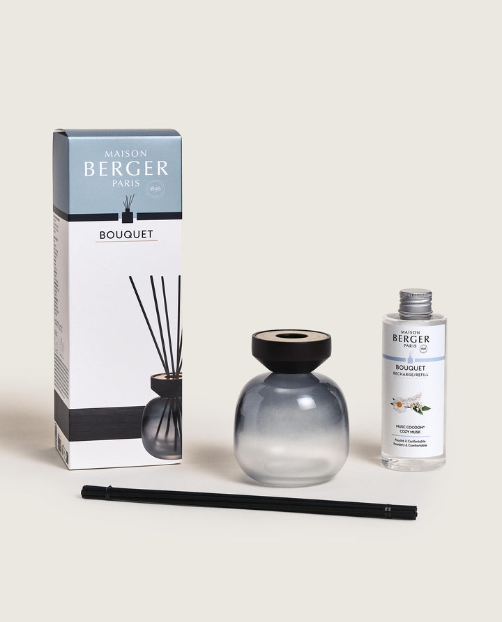 Raumduft Diffuser Wood Schwarz - Pudriger Moschus