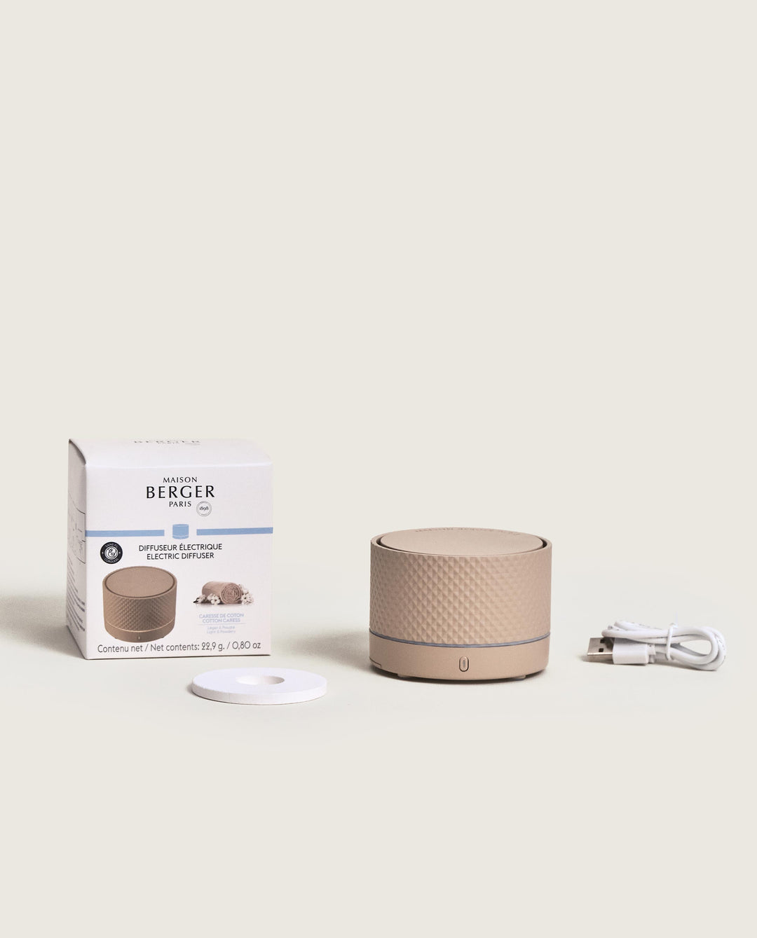 Portable Aroma Diffuser Nomade Beige - Zarte Baumwollblüte